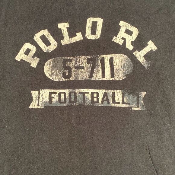 Polo Ralph Lauren Mens Large 5-711 Football Short Sleeve Retro Faded Shirt - Picture 3 of 6